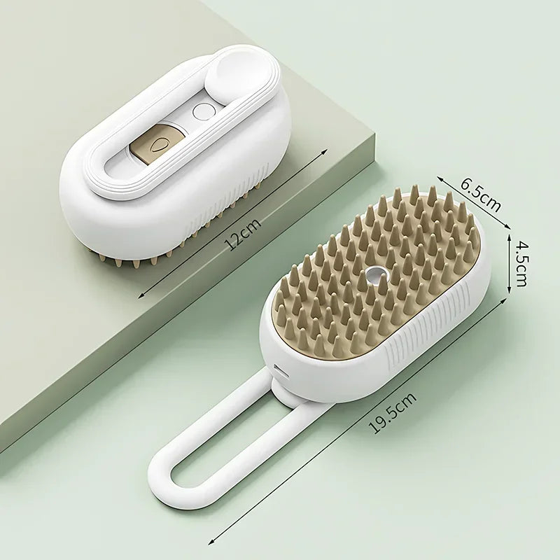 Brosse Vapeur 3-en-1 pour Chat – Brossage, Vapeur & Massage™